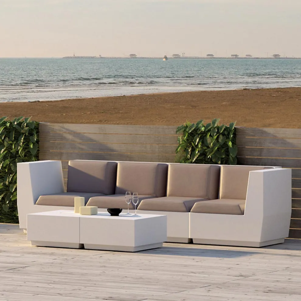 Quadratischer Garten-Couchtisch aus Polyethylen Made in Italy - Macao