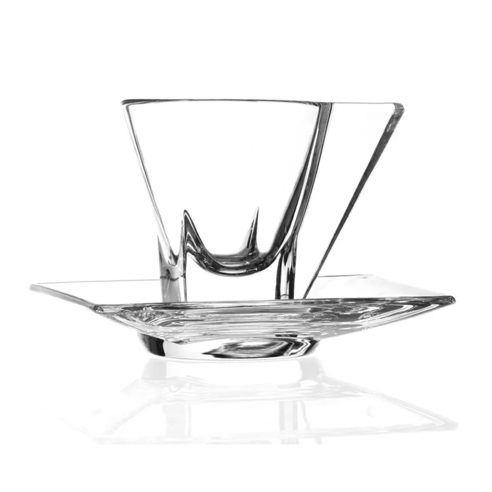 Ökologische Kaffeetassen aus transparentem oder farbigem Kristall 12 Stück - Amalgam