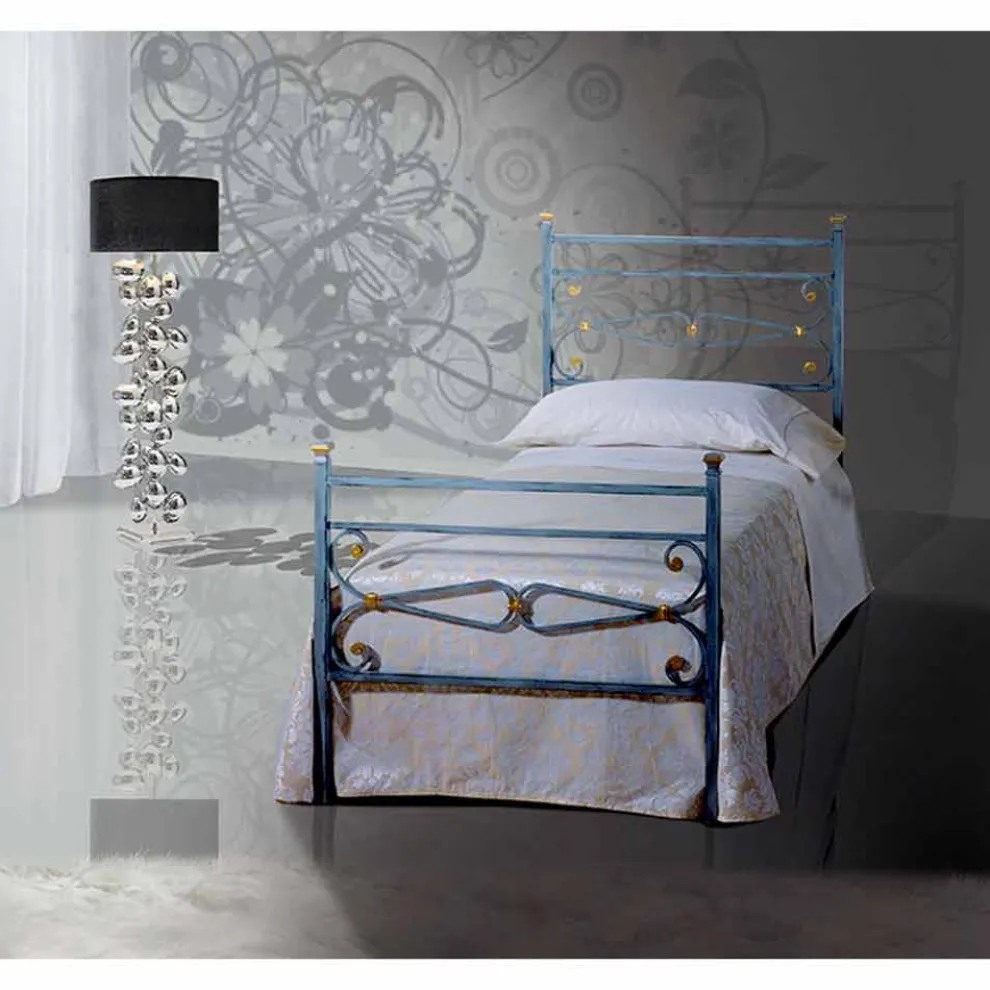 Topazio Einzelbett aus Schmiedeeisen in Design