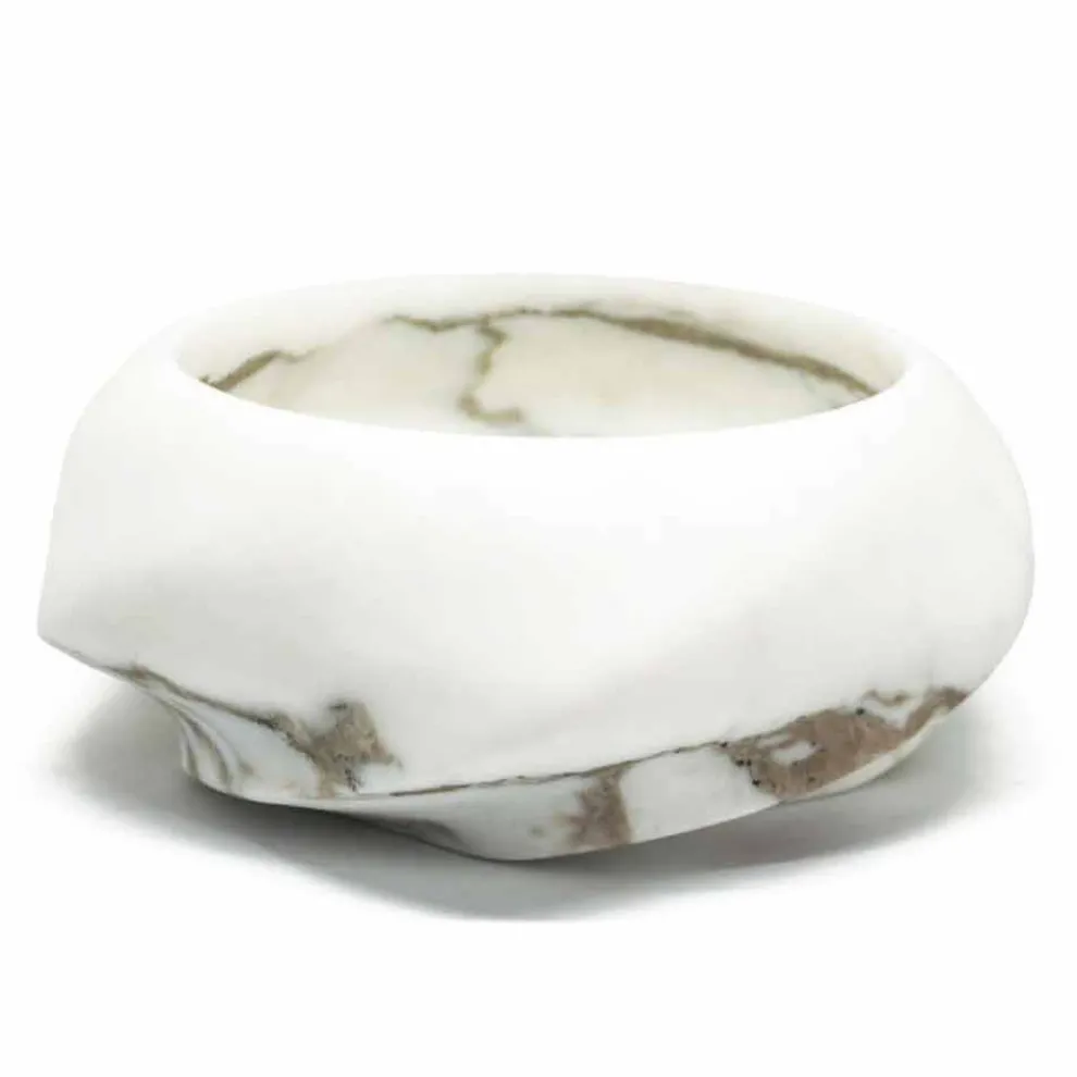 Rundes Design Tablett aus Arabescato Marmor Made in Italy - Casimir