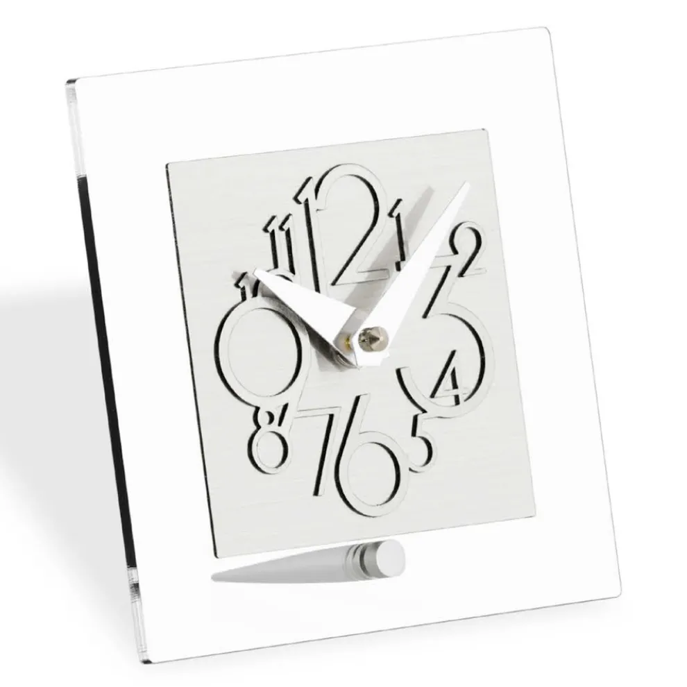 Uhr aus transparentem Methacrylat und chromatischen Details, hergestellt in Italien – Hilly