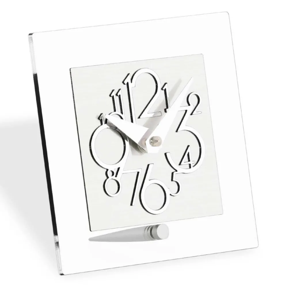 Uhr aus transparentem Methacrylat und chromatischen Details, hergestellt in Italien – Hilly