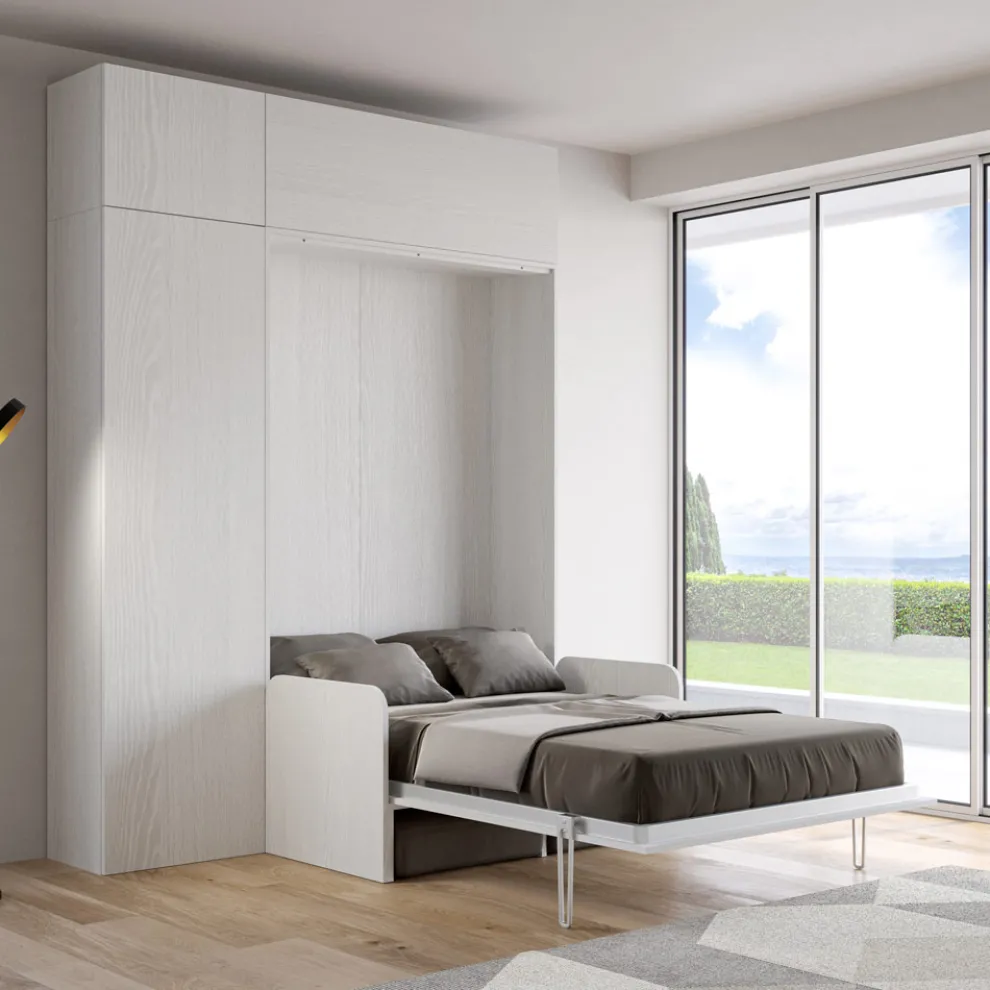 Französisches Klappbett mit Sofa, Säule und Wandeinheit - Magiccompare