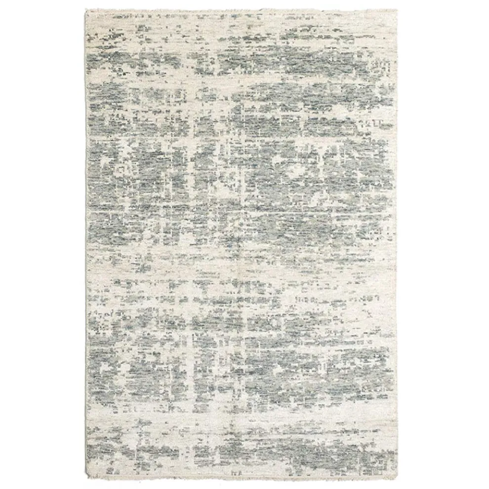 Handgewebter Design-Teppich aus Wolle und Baumwolle für Wohnzimmer - Kupfer