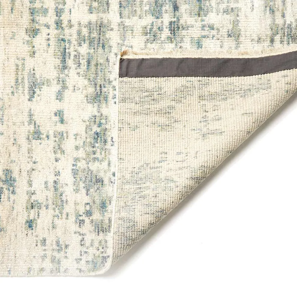 Handgewebter Design-Teppich aus Wolle und Baumwolle für Wohnzimmer - Kupfer