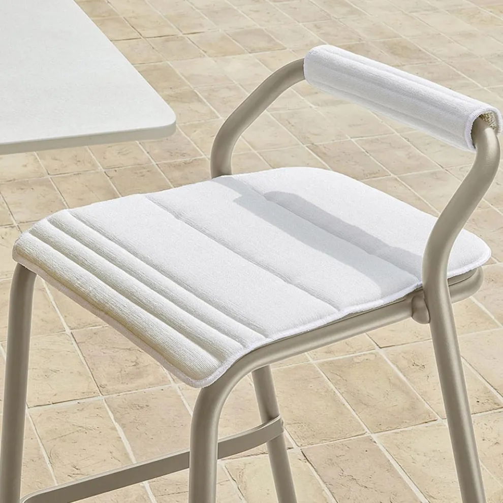 Outdoor Hocker mit Kissen Made in Italy - Noss by Varaschin