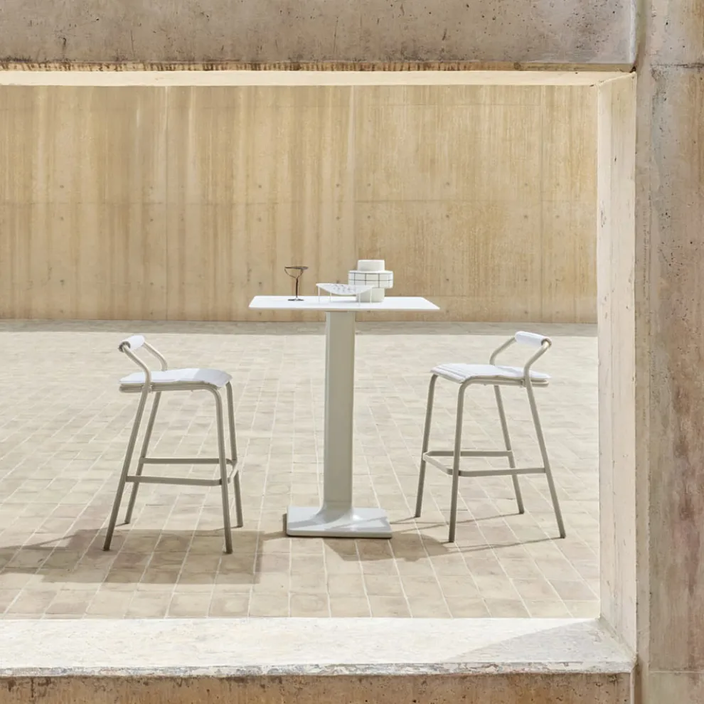 Outdoor Hocker mit Kissen Made in Italy - Noss by Varaschin