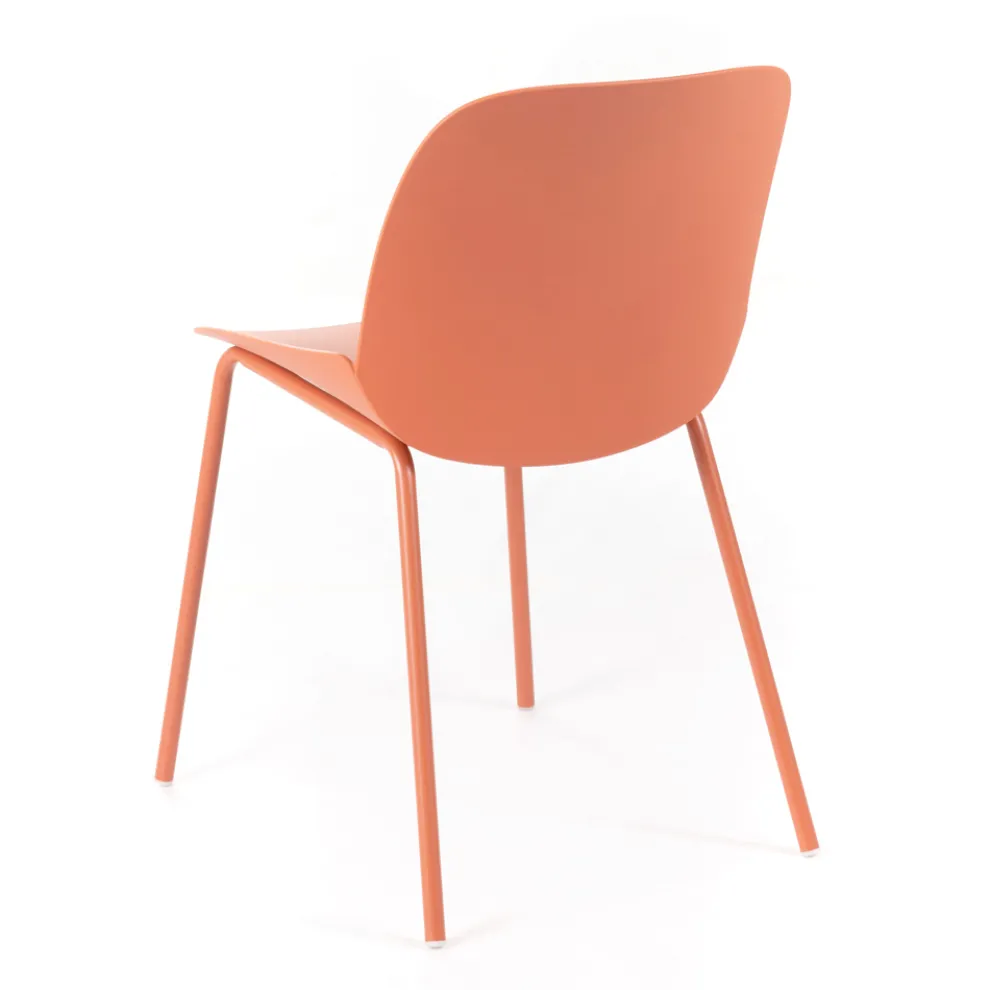 4 Outdoor- und Indoor-Stühle aus Polypropylen und Metall – Bloody