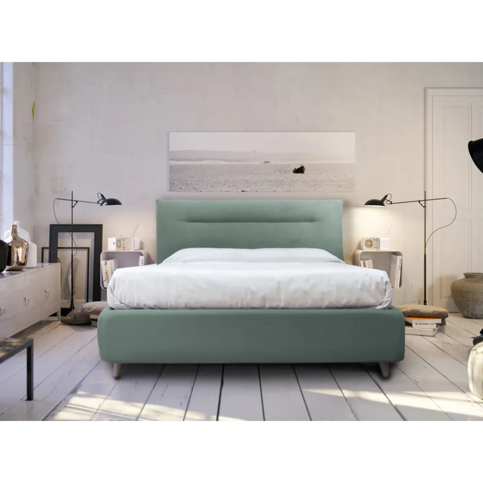 Doppelbett mit optionalem Stauraum, hergestellt in Italien – Ciccio