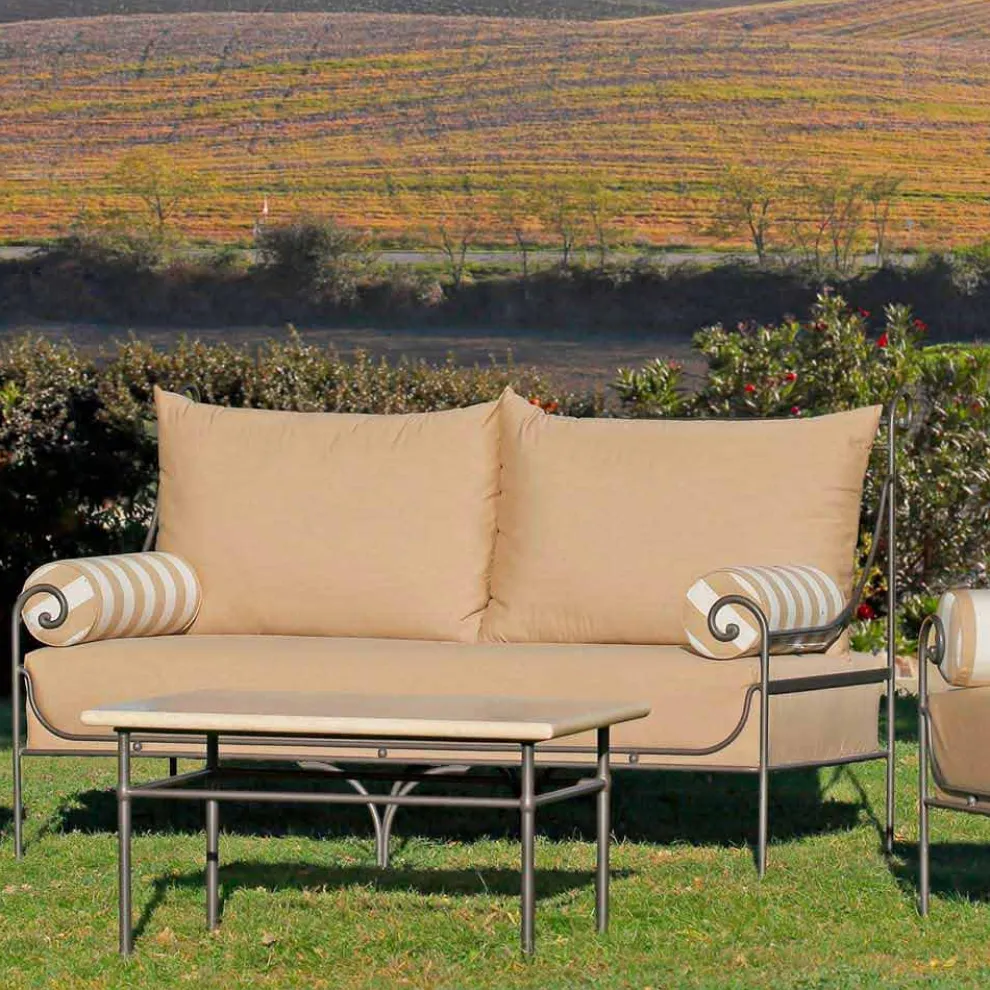 Artisan Garden Lounge mit Eisenstruktur Made in Italy - Lisotto