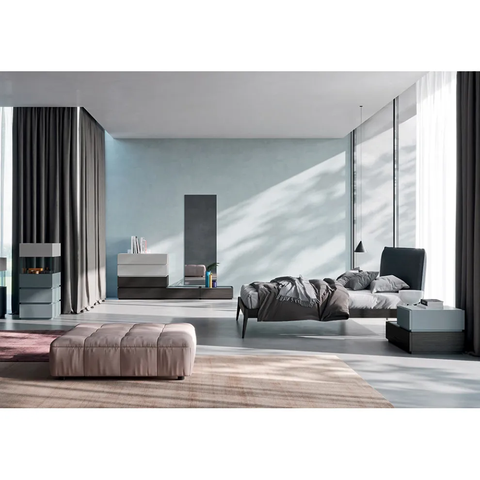 Schlafzimmer mit 7 Elementen Modern Style Möbel Made in Italy - Polynesien
