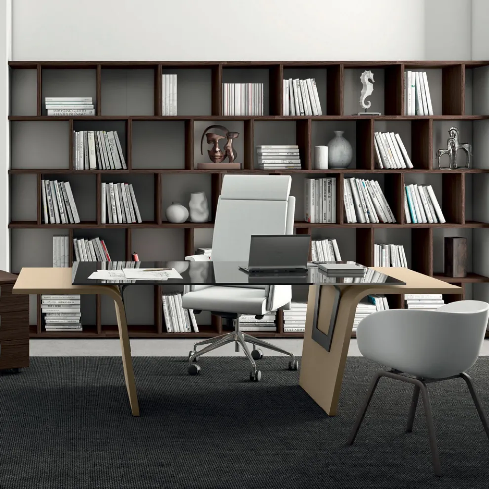 Schreibtisch mit Glasplatte Andrea Stramigioli - Schmetterling