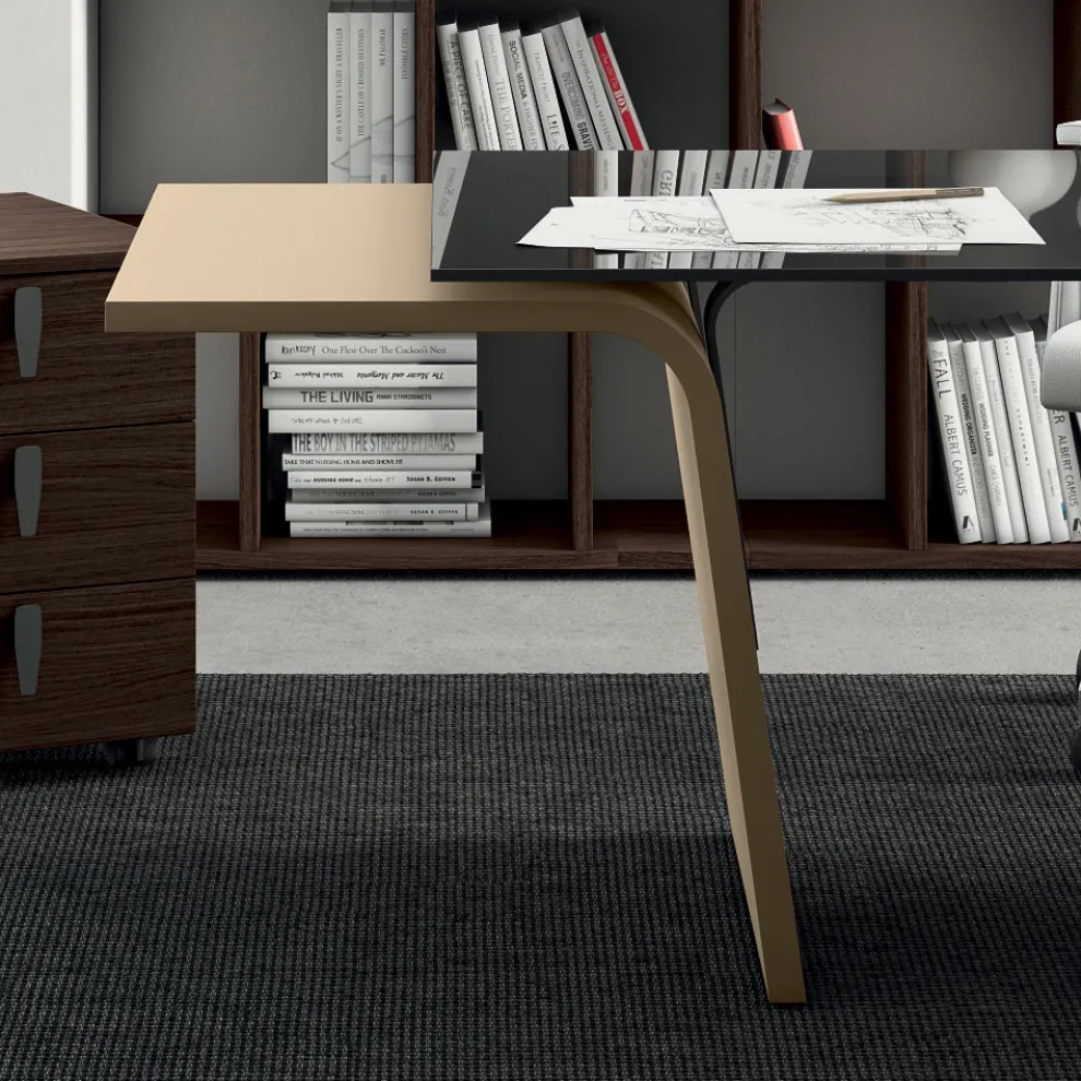 Schreibtisch mit Glasplatte Andrea Stramigioli - Schmetterling