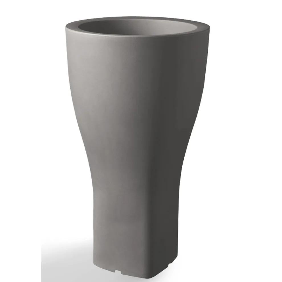 Runder farbiger Gartentopf aus Polyethylen Made in Italy - Tremont