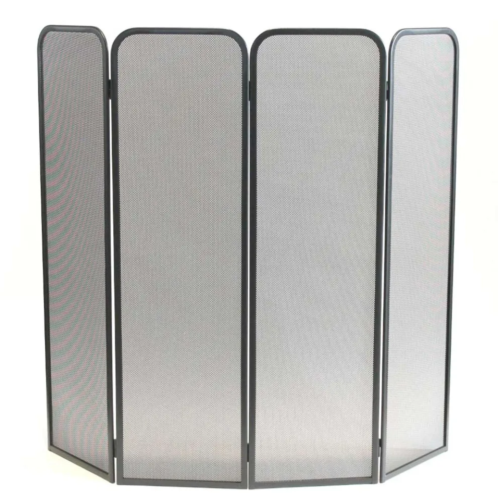 Herdschutz mit 4 Türen aus schwarz lackiertem Stahl, hergestellt in Italien – Kiwi