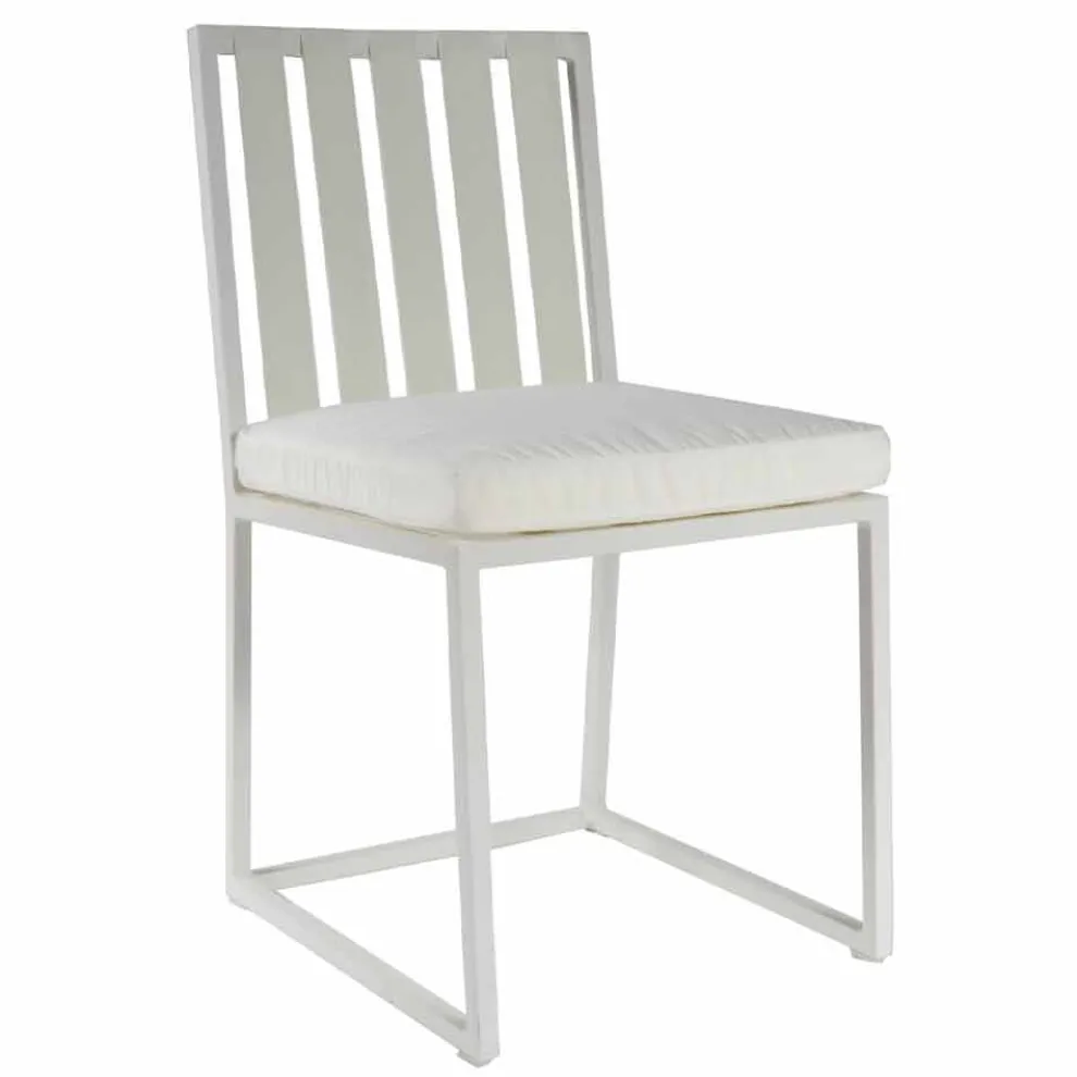 Outdoor Dining Chair in Aluminium und Luxus Design Rope 3 Oberflächen - Julie