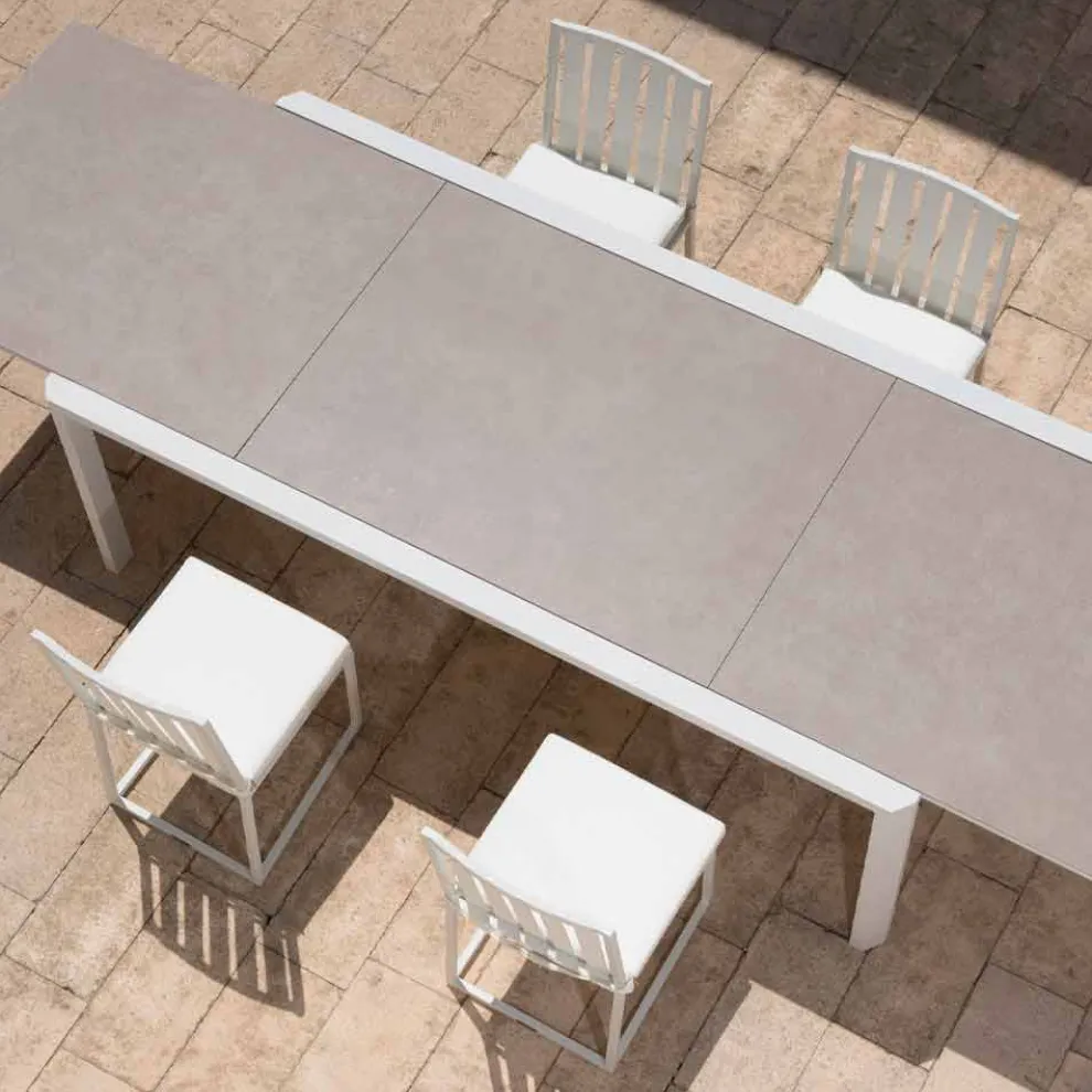 Outdoor Dining Chair in Aluminium und Luxus Design Rope 3 Oberflächen - Julie