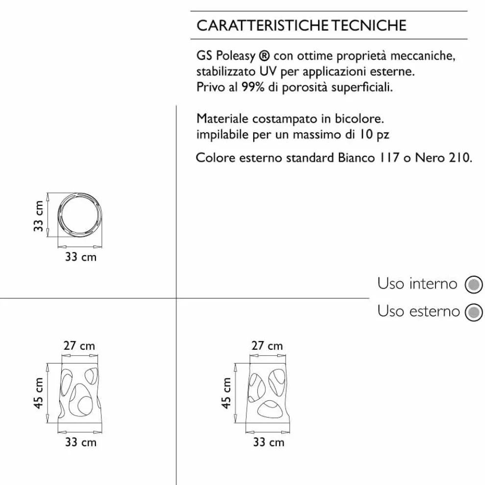 Stapelbare Designhocker für drinnen oder draußen, 6 Stück - Liberty by Myyour