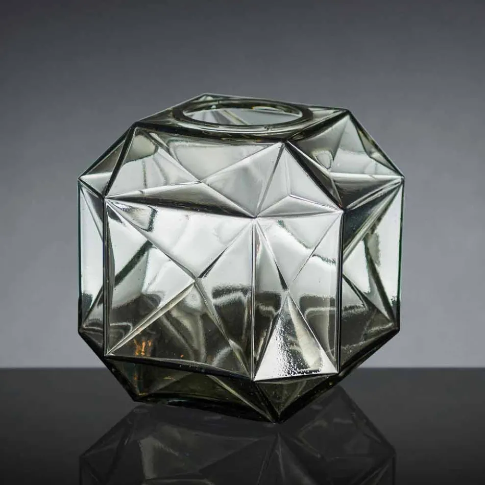 Moderne Glasvase für den Innenbereich, handgefertigt in Italien - Eagle