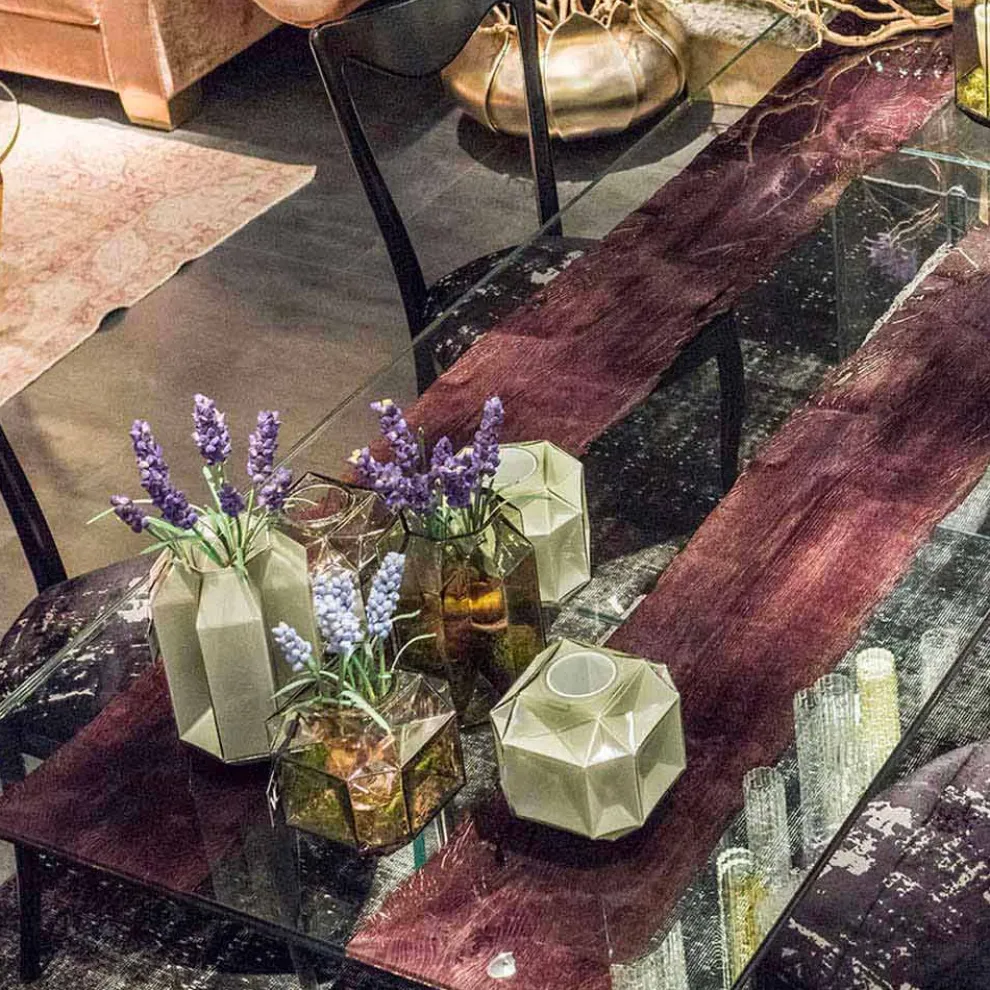 Moderne Glasvase für den Innenbereich, handgefertigt in Italien - Eagle