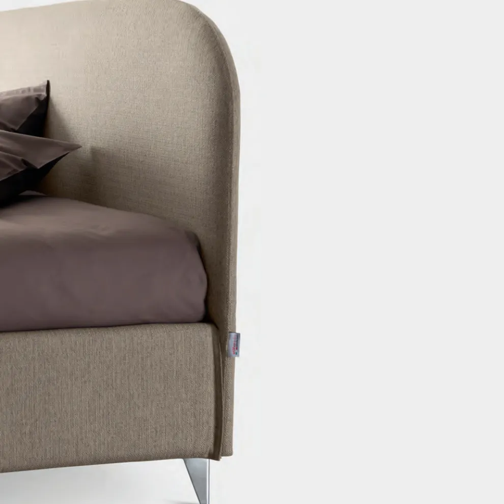 Doppelbett 160x190 mit geschwungenem Kopfteil Made in Italy - Oriente