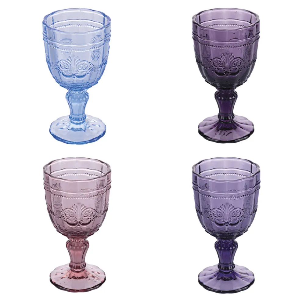 12er Set Glaskelche 265 ml mit Arabesken-Dekor - Arabisch