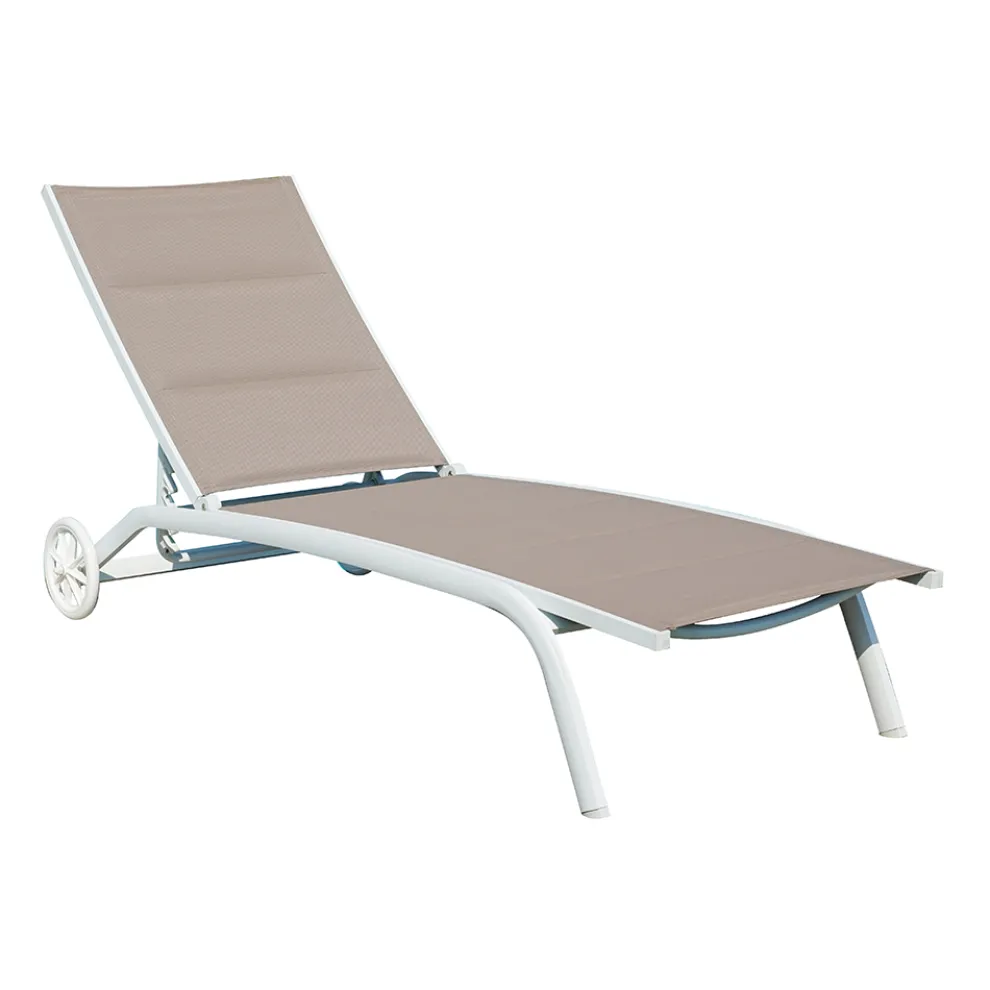 Gartenliege aus Aluminium mit Sitz aus Textilene - Zohra