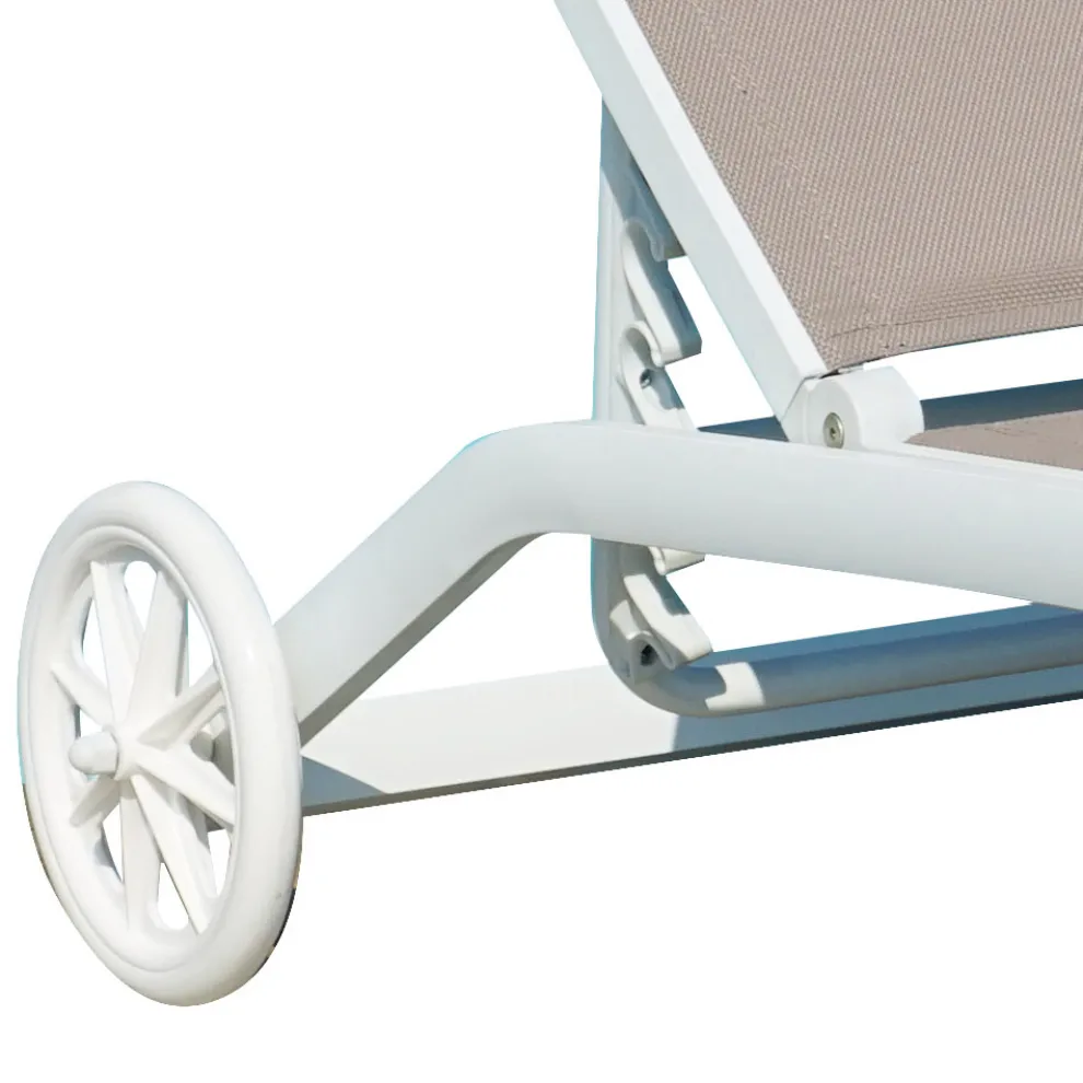 Gartenliege aus Aluminium mit Sitz aus Textilene - Zohra