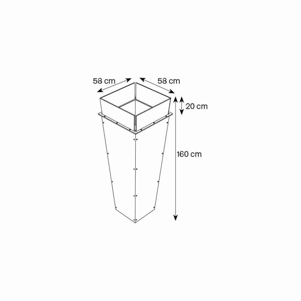 Freistehende Vase aus Glas und austauschbaren Paneelen 3 Dimensionen - Ghenna
