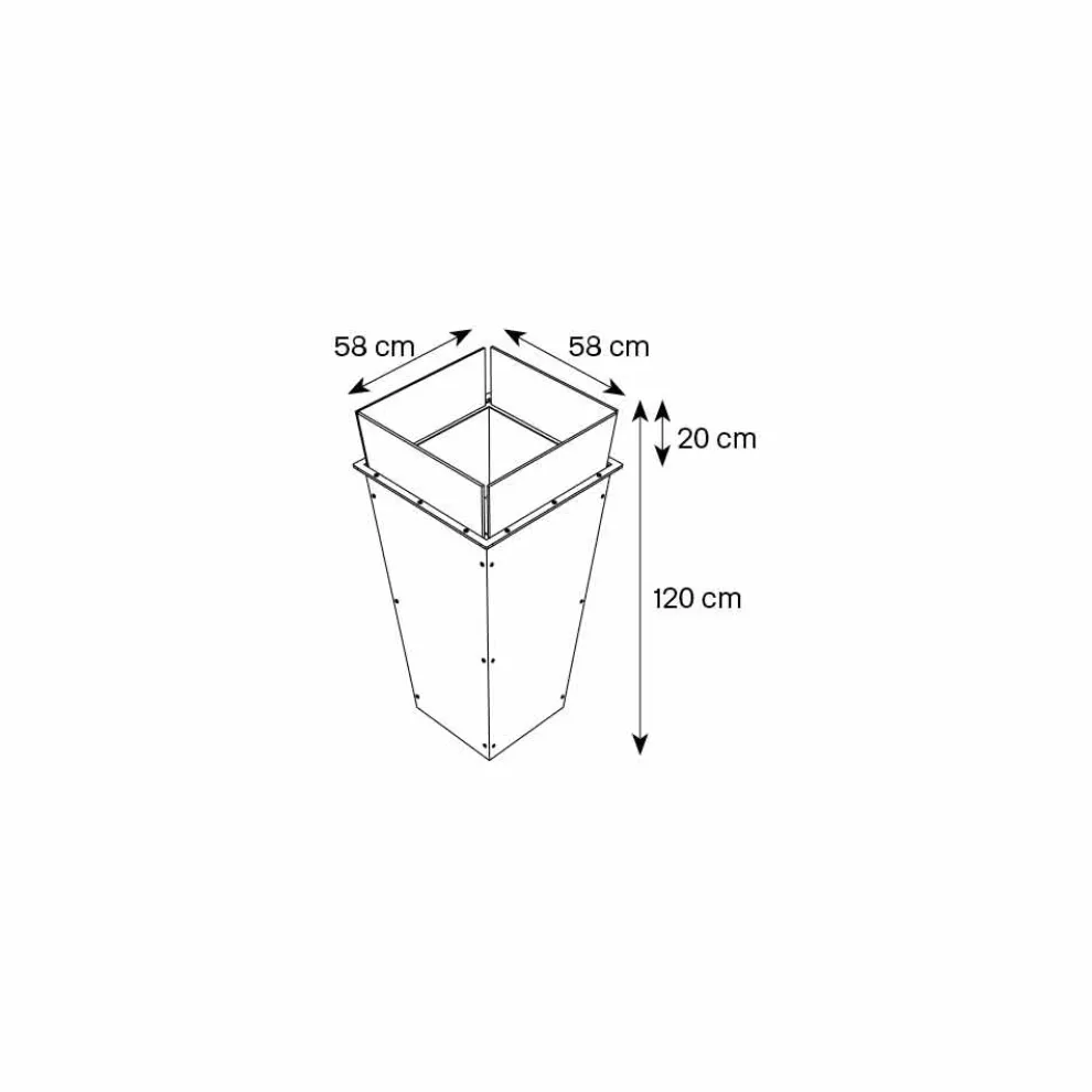 Freistehende Vase aus Glas und austauschbaren Paneelen 3 Dimensionen - Ghenna