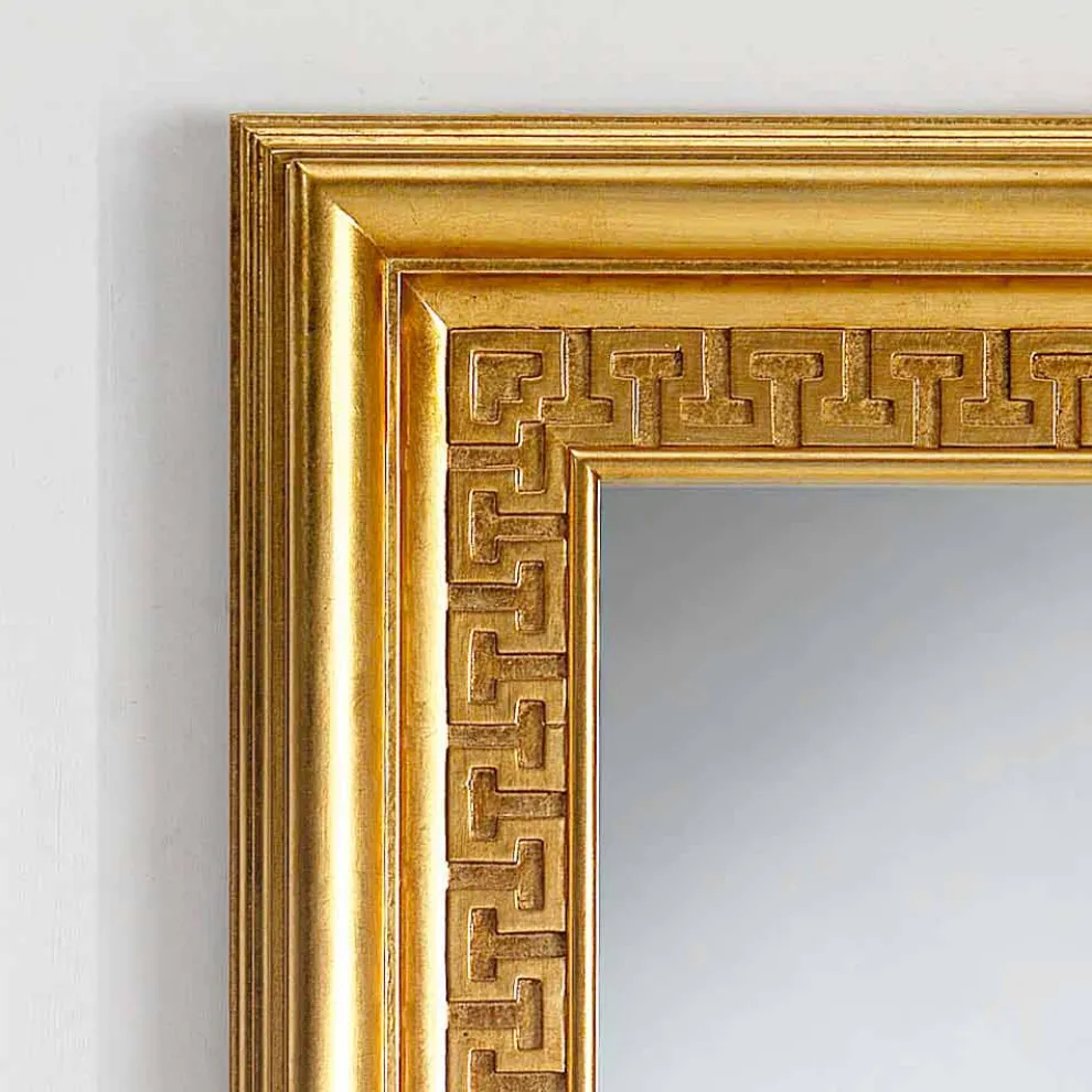 Wandspiegel im mediterranen Design gold 96x132