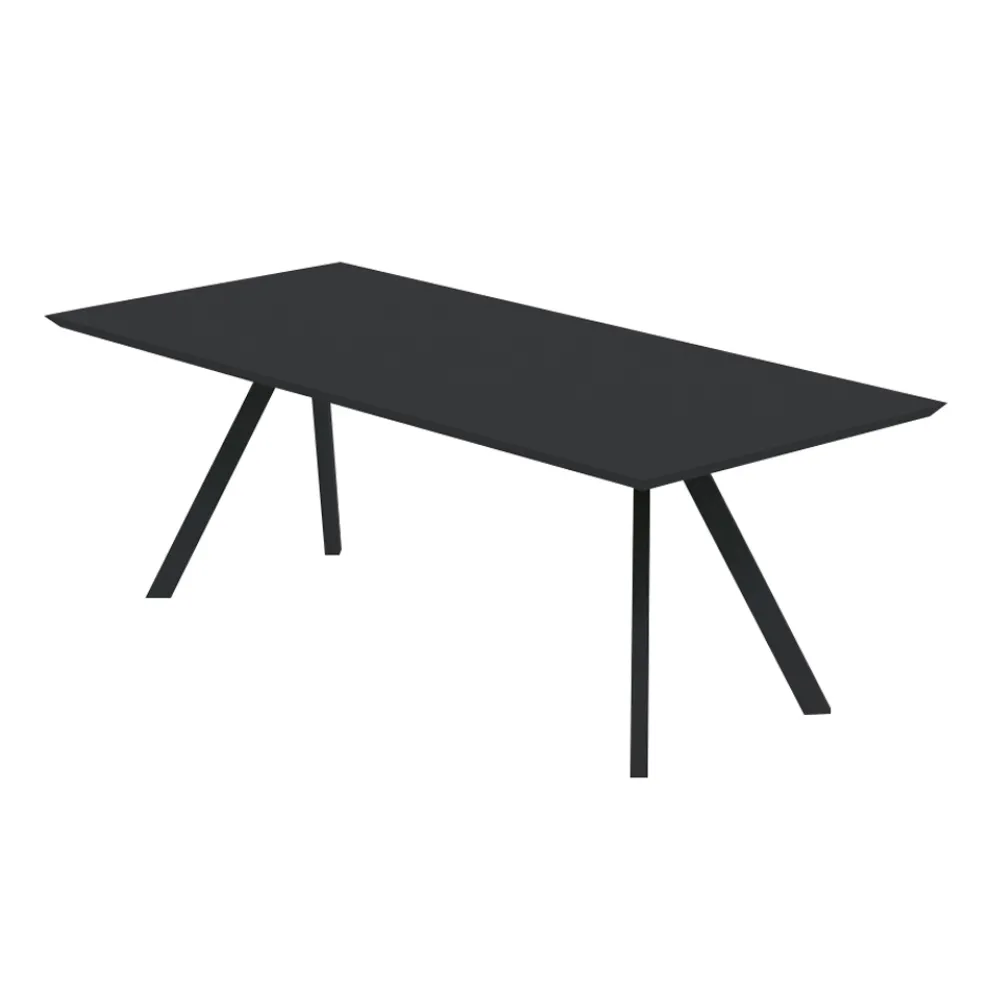 Rechteckiger Gartentisch aus verzinktem Stahl Made in Italy - Brienne