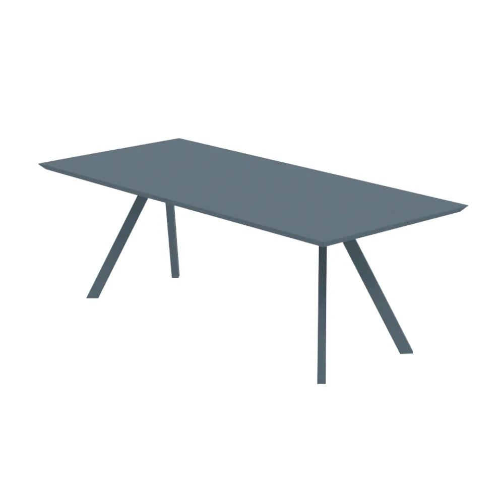 Rechteckiger Gartentisch aus verzinktem Stahl Made in Italy - Brienne