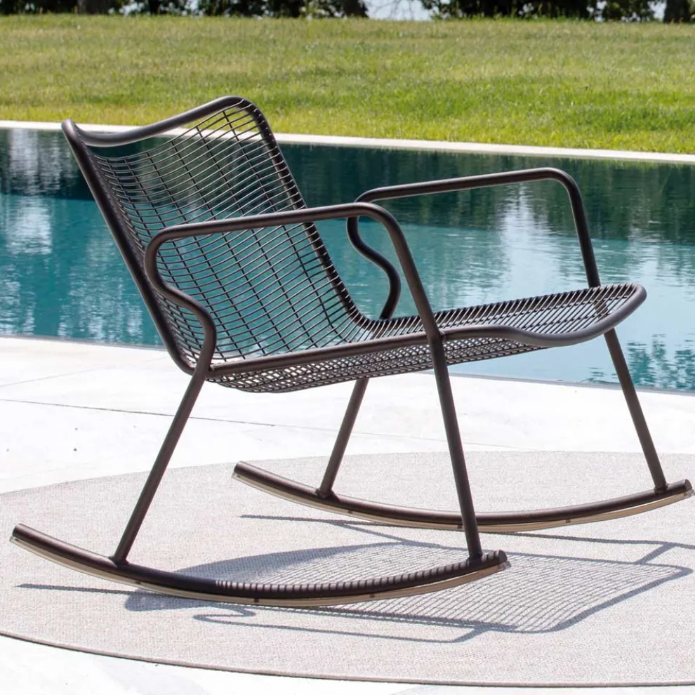 Outdoor-Schaukelliege aus verzinktem Metall Made in Italy - Vikas