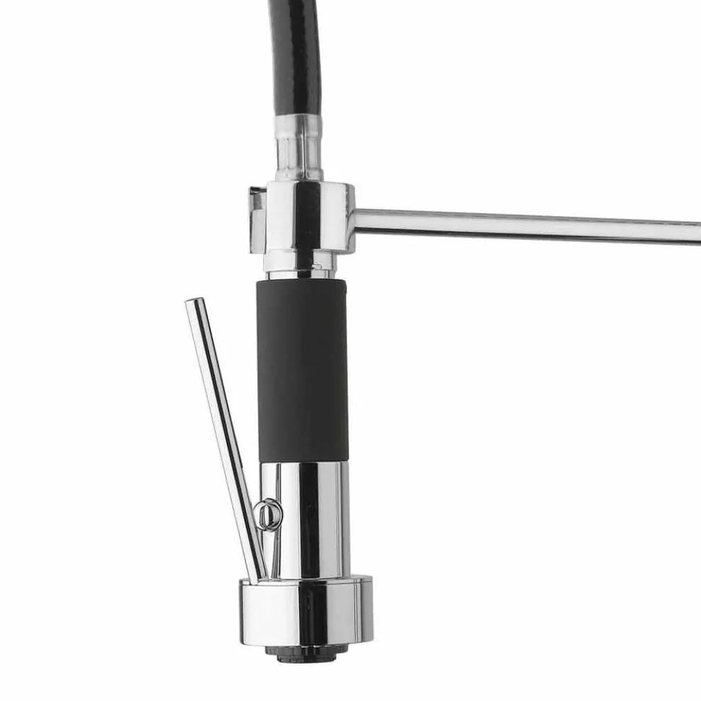 Chrom Messing Spülbecken Mixer mit Dusche Made in Italy - Kondor