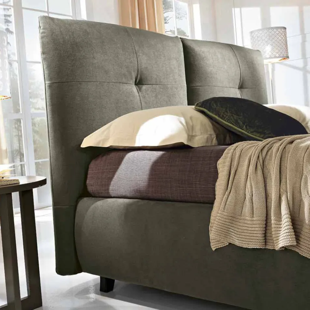 Gepolstertes Doppelbett mit Aufbewahrungsbox 160x190/200 cm Nina