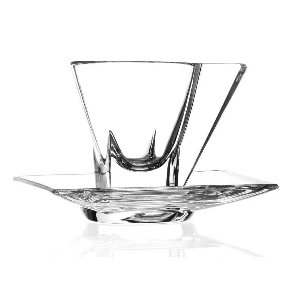 Cappuccino-Tassenservice in italienischem Öko-Kristall 12 Stück - Amalgam