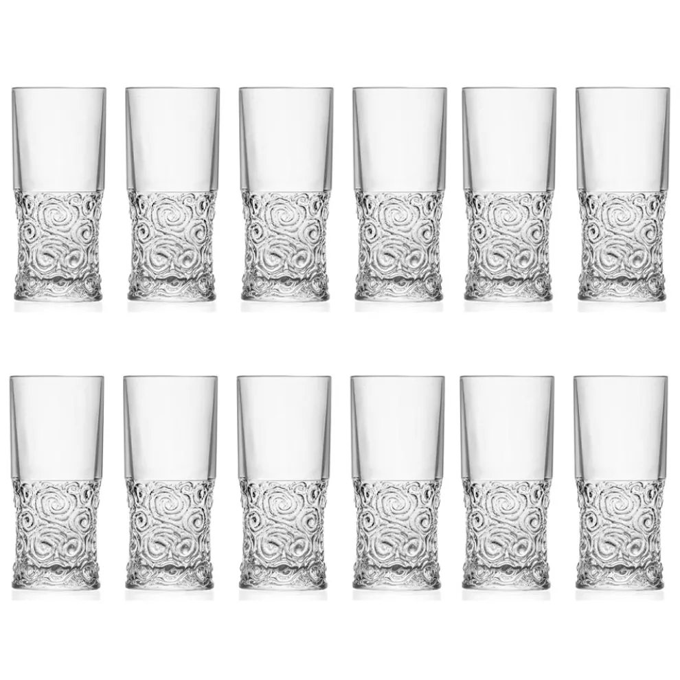 Trinkgläser Service in Eco Crystal Audace Dekoration 12 Stück - Ritmo