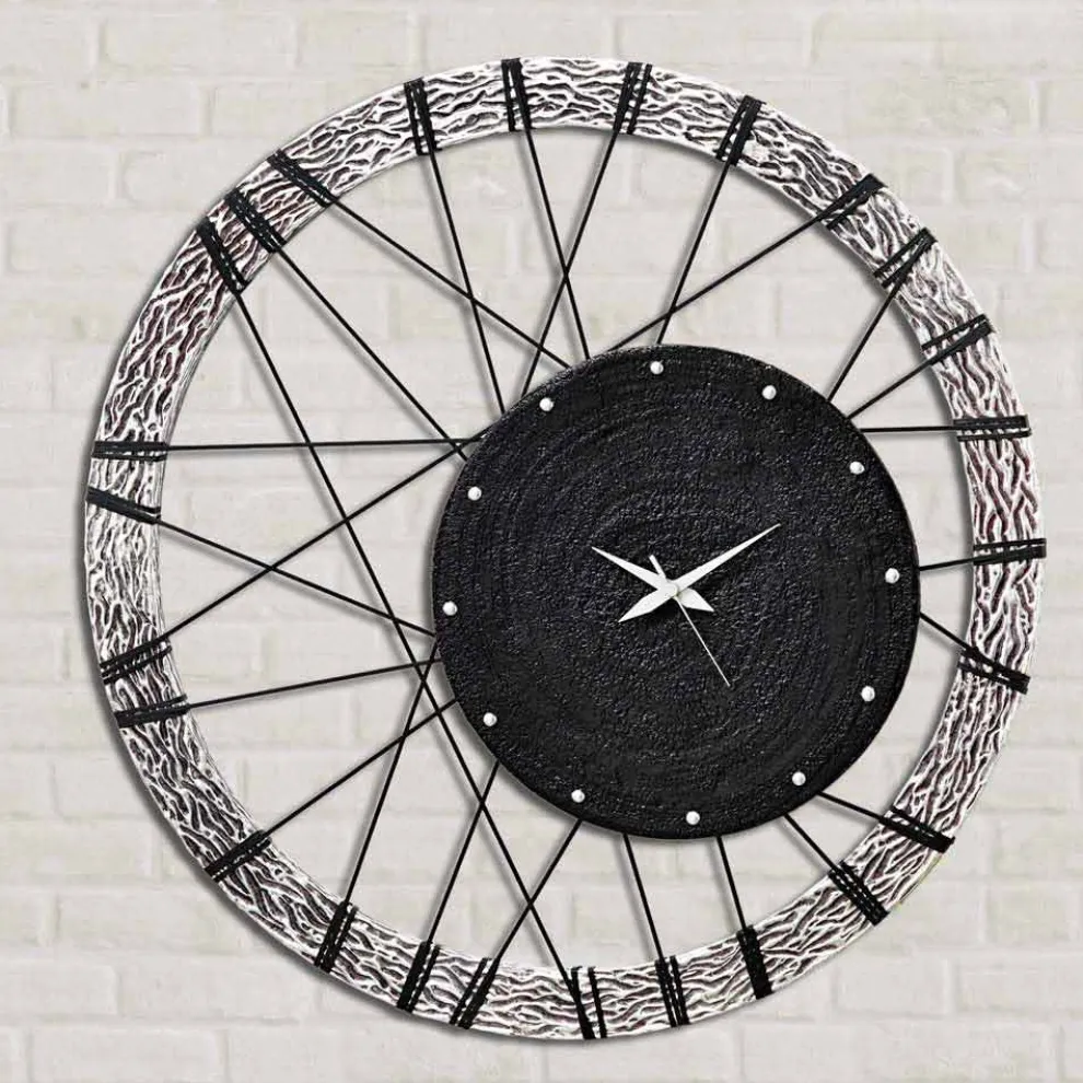 Modernes Design Wanduhr Amalfi, Hand in Italien dekoriert