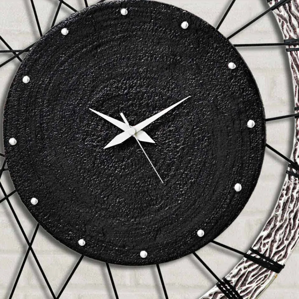 Modernes Design Wanduhr Amalfi, Hand in Italien dekoriert