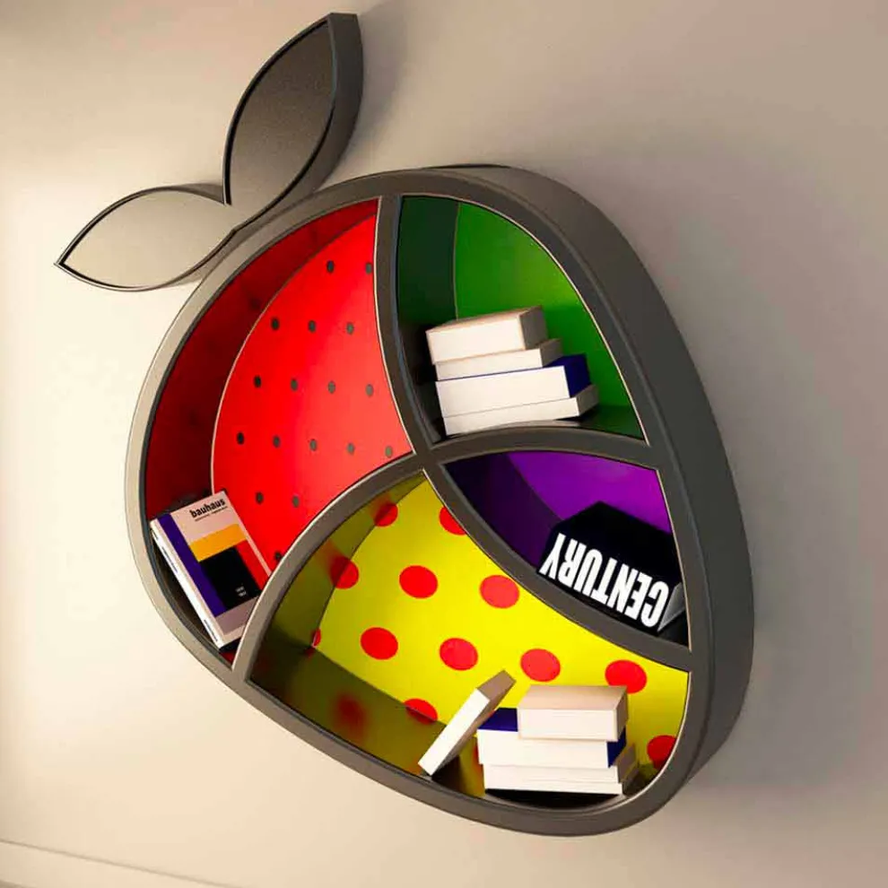 Design Wandregal Made in Italy Poppy Book