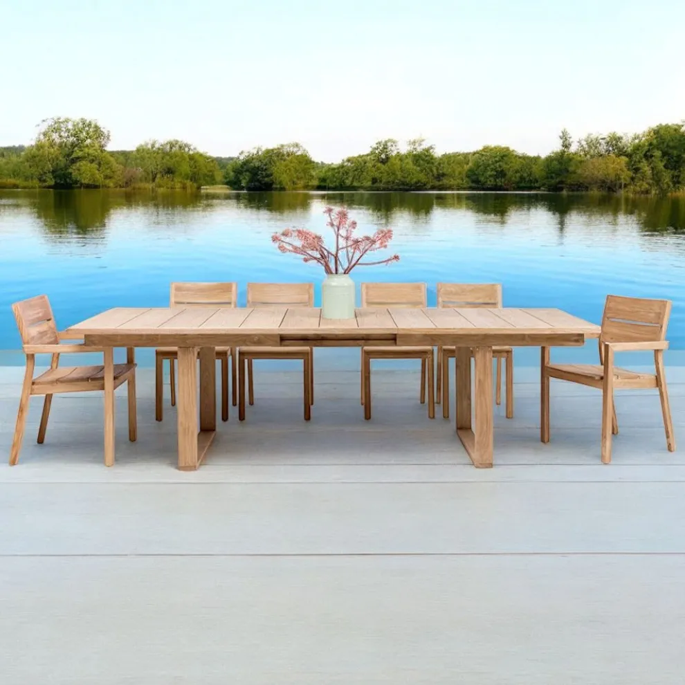 Gartentisch aus Teakholz, ausziehbar auf 270 cm - Marie