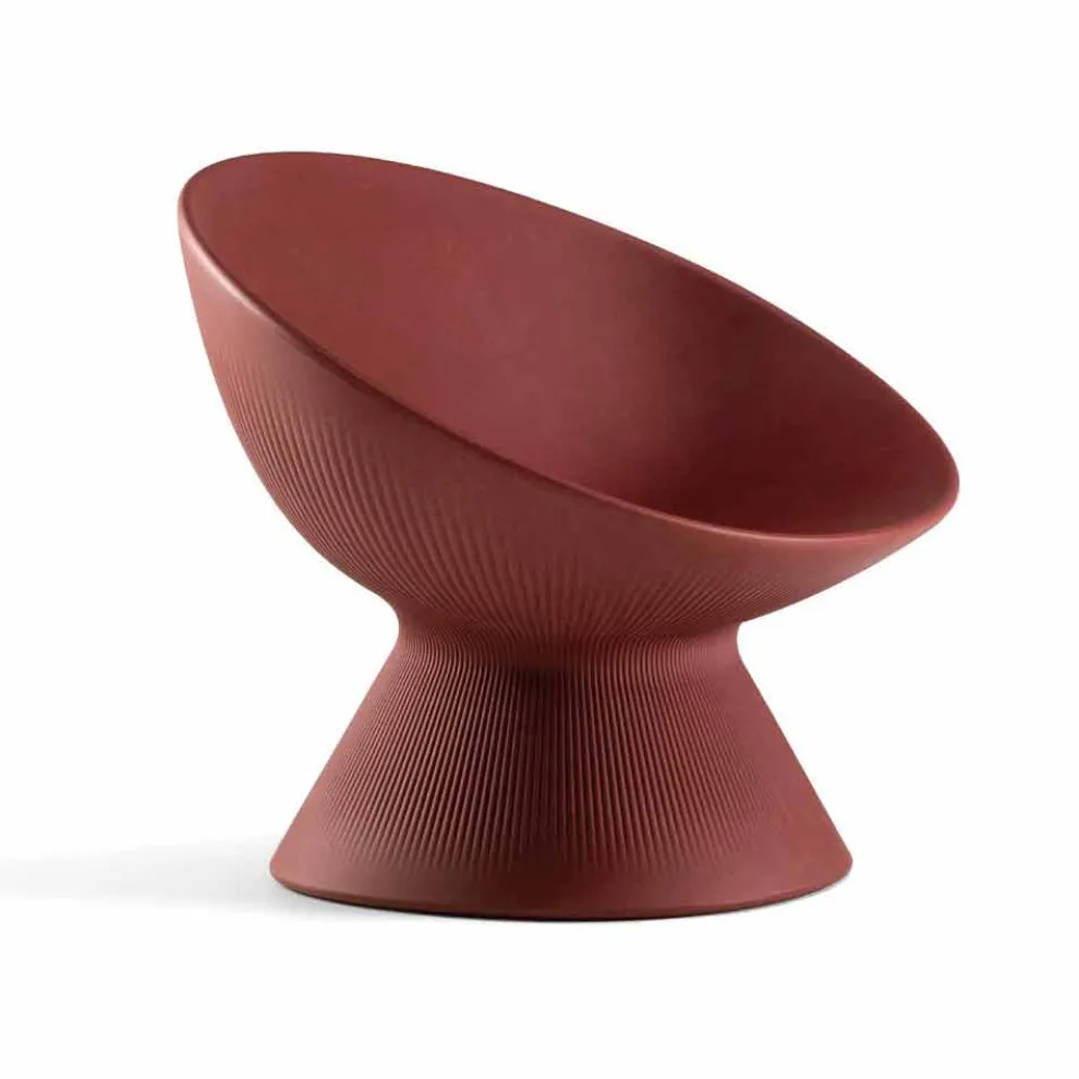 Gartensessel aus modernem farbigem Polyethylen Made in Italy - Desmond