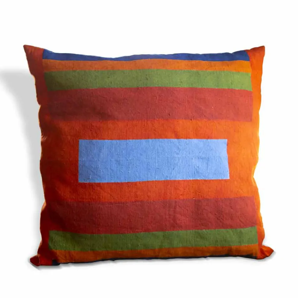 Handgemaltes Hanfkissen Einzigartiges Stück Italienische Kunst - Viadurini von Marchi