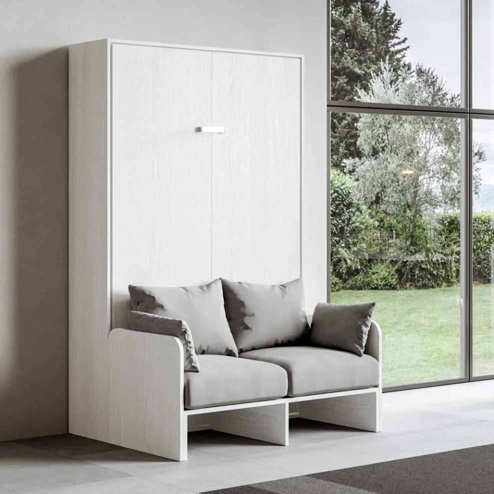 Queen-Size-Bett mit vertikalem Klappbett und Sofa Made in Italy - Magiccompare