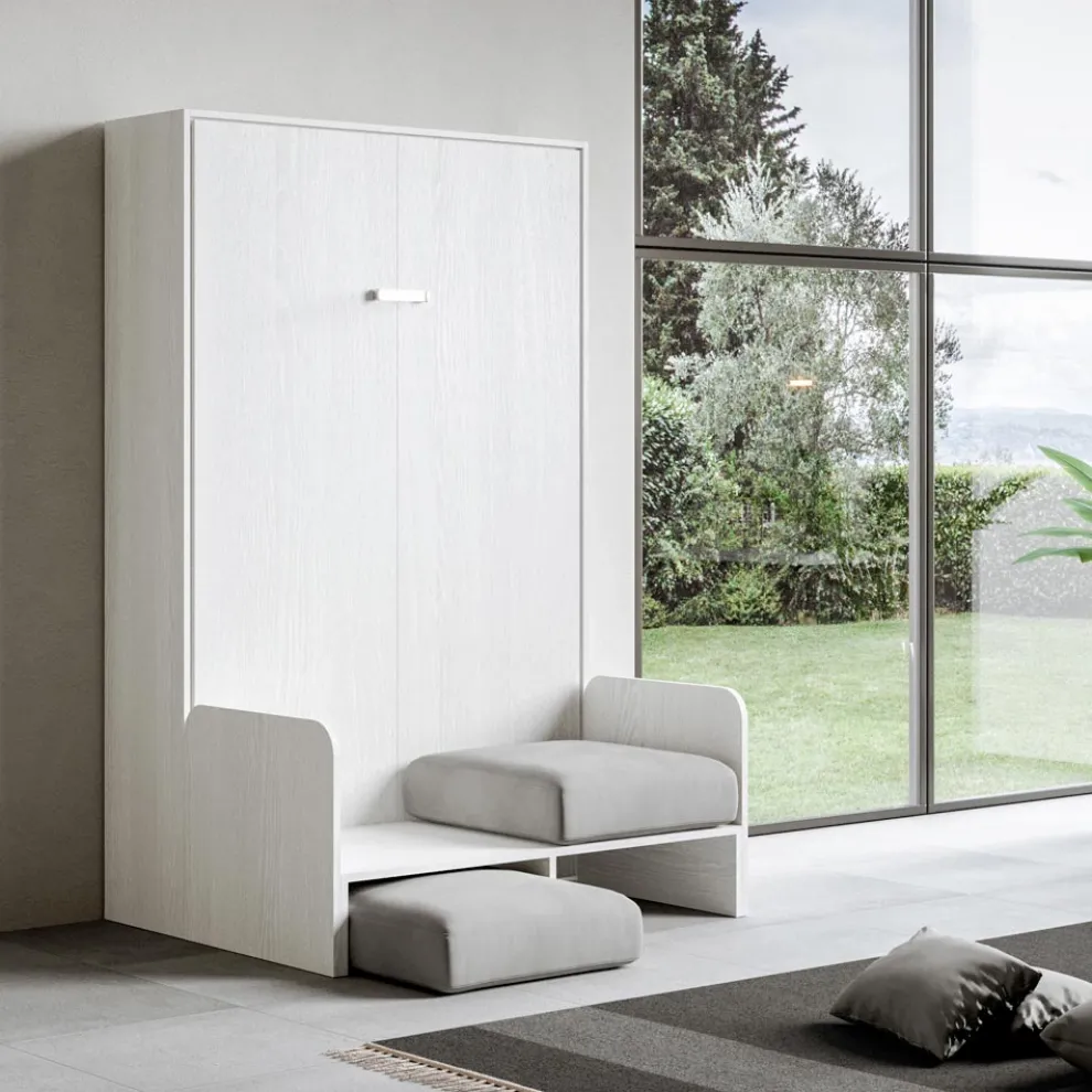 Queen-Size-Bett mit vertikalem Klappbett und Sofa Made in Italy - Magiccompare