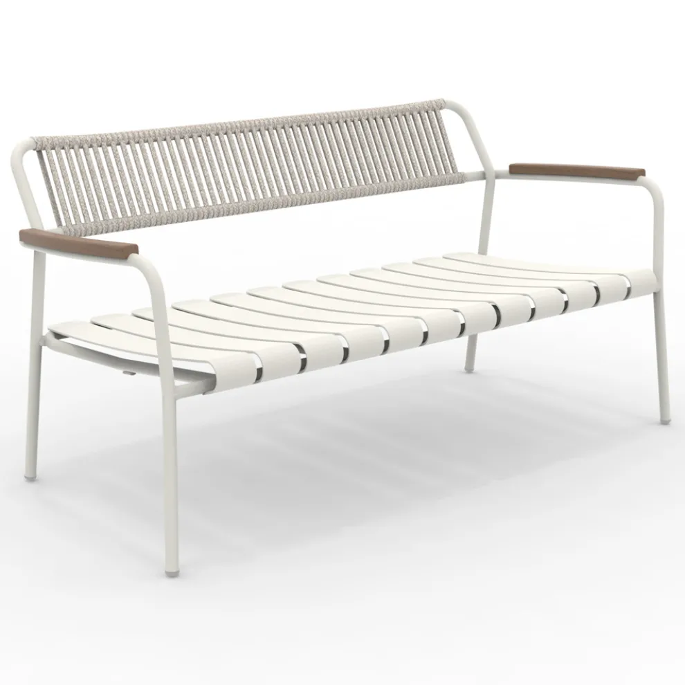 Aluminium Gartensofa und Seilrückenlehne - Resplendent