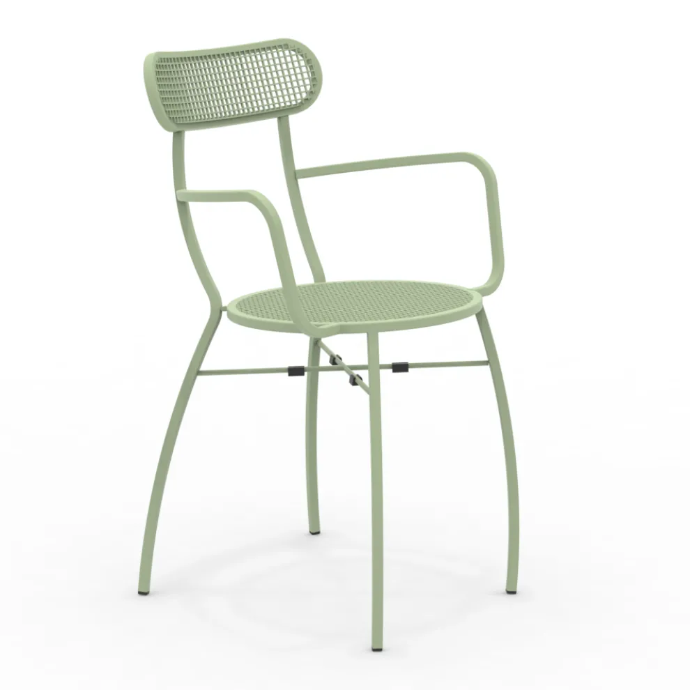 4 Gartensessel aus Metall in verschiedenen Farben Made in Italy - Hedge