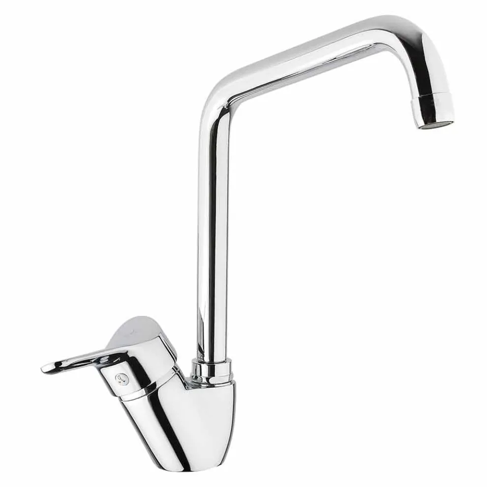 Einstellbarer Spülbeckenmischer aus Chrommessing Hergestellt in Italien - Cino