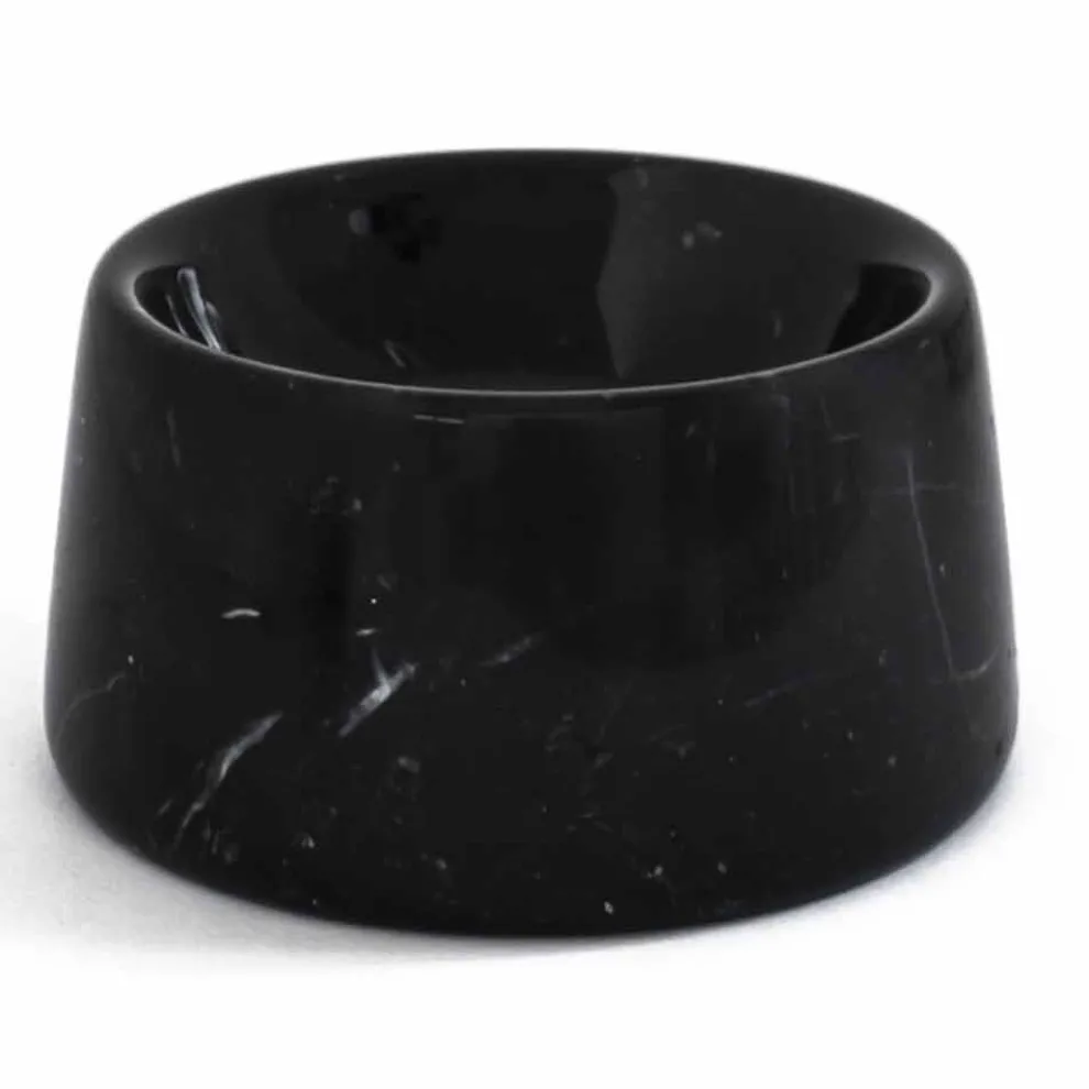 Moderne Schüssel für Hunde und Katzen aus weißem oder schwarzem Marmor Made in Italy - Catt